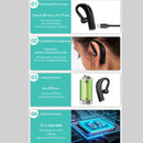 F680 Bluetooth 5.0 Fast Charging Wireless Business Sports Bluetooth Earphone (Blue)