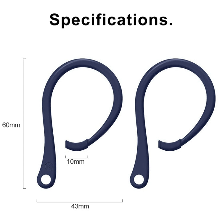For AirPods 1 / 2 / Pro Anti-lost Silicone Earphone Ear-hook(Dark Blue)