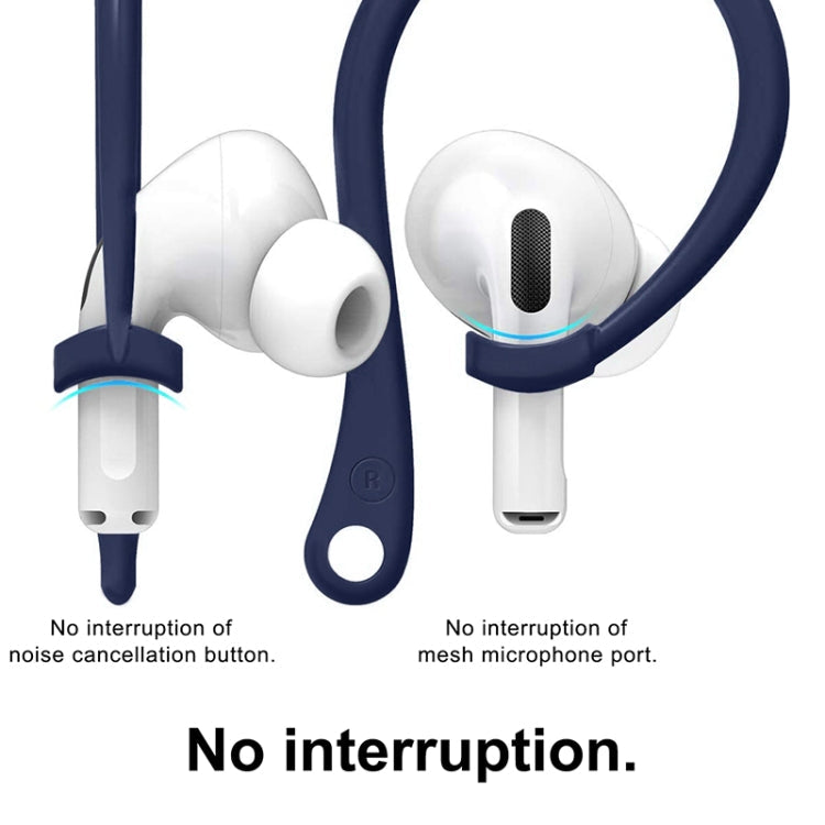 For AirPods 1 / 2 / Pro Anti-lost Silicone Earphone Ear-hook(Dark Blue)