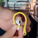 For AirPods 1 / 2 / Pro Anti-lost Silicone Earphone Ear-hook(Yellow)