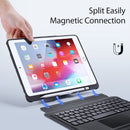 DUX DUCIS For iPad 10.2 & 10.5 inch Detachable Touch Bluetooth Keyboard PU Leather + Silicone Tablet Case with Smart Sleep & Wake-up / Pen Slot / Bracket(Black)