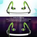 Mucro ML233 Foldable Wired Running Sports Headphones Night Neckband In-Ear Stereo Earphones, Cable Length: 1.2m(Green)