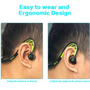 Mucro ML233 Foldable Wired Running Sports Headphones Night Neckband In-Ear Stereo Earphones, Cable Length: 1.2m(Green)