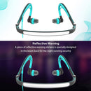 Mucro ML233 Foldable Wired Running Sports Headphones Night Neckband In-Ear Stereo Earphones, Cable Length: 1.2m(Blue)