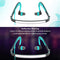 Mucro ML233 Foldable Wired Running Sports Headphones Night Neckband In-Ear Stereo Earphones, Cable Length: 1.2m(Blue)