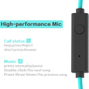 Mucro ML233 Foldable Wired Running Sports Headphones Night Neckband In-Ear Stereo Earphones, Cable Length: 1.2m(Blue)