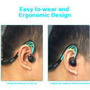 Mucro ML233 Foldable Wired Running Sports Headphones Night Neckband In-Ear Stereo Earphones, Cable Length: 1.2m(Blue)