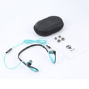 Mucro ML233 Foldable Wired Running Sports Headphones Night Neckband In-Ear Stereo Earphones, Cable Length: 1.2m(Green)