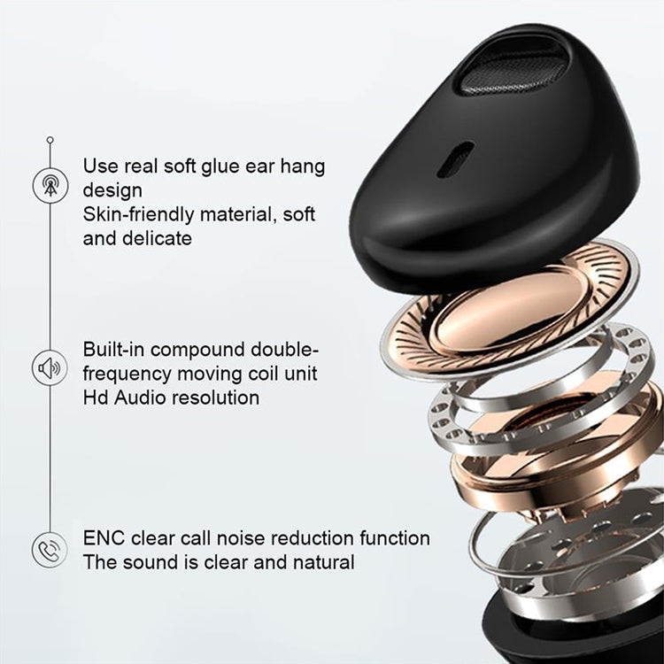 Original Lenovo TW16 TWS ENC Noise Reduction 180 Degree Rotatable Single Hanging-ear Bluetooth Earphone, Support for Call