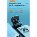 LB-8 Bluetooth 5.0 Stereo Wireless Bluetooth Earphone with Charging Box & LED Battery Display, Support Fingerprint Touch & Call & Voice Assistant & Switch Between Chinese and English (White)