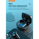 LB-8 Bluetooth 5.0 Stereo Wireless Bluetooth Earphone with Charging Box & LED Battery Display, Support Fingerprint Touch & Call & Voice Assistant & Switch Between Chinese and English (White)