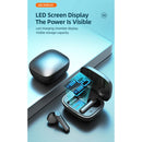 LB-8 Bluetooth 5.0 Stereo Wireless Bluetooth Earphone with Charging Box & LED Battery Display, Support Fingerprint Touch & Call & Voice Assistant & Switch Between Chinese and English (White)