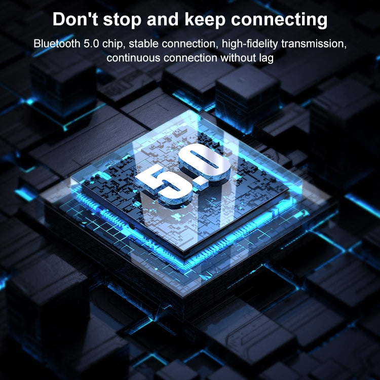 USAMS-IA04 Zero Sense Series Wireless Bluetooth 5.0 Mini TWS Earphone with Charging Box (Black)