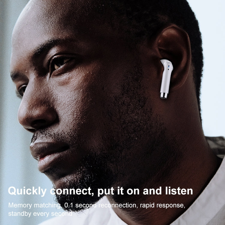 USAMS-IA04 Zero Sense Series Wireless Bluetooth 5.0 Mini TWS Earphone with Charging Box (Black)