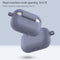 For AirPods Pro Silicone Wireless Earphone Protective Case Cover with Lanyard Hole & Carabiner(Purple)