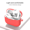 For AirPods Pro Silicone Wireless Earphone Protective Case Cover with Lanyard Hole(Apricot)