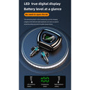 M29 Intelligent Noise Reduction Gaming Bluetooth Earphone with Digital Display Charging Box, Support HD Call & Siri & Power Bank (Black)