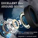 H100 PC Computer E-sports Gaming RGB Light Wired Headset with Microphone (Black Blue)