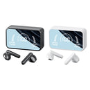 V9 Mirror Noodle Wireless Bluetooth Earphone with Charging Compartment (Black)