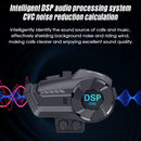 HY-1001 Bluetooth 5.0 Motorcycle Helmet Headset 800M 2 Riders Intercom Headset