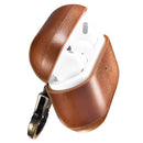 ICARER For Apple AirPods Pro Ring Buckle Version Retro Earphone Protective Leather Case(Brown)