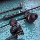 Original Lenovo QF310 3.5mm Plug In-ear Wire Control Stereo Earphone with HD Microphone (Black)