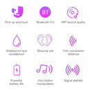 DT-6 IPX Waterproof Bluetooth 5.0 Wireless Bluetooth Earphone with 400mAh Magnetic Charging Box, Support Call(Blue)