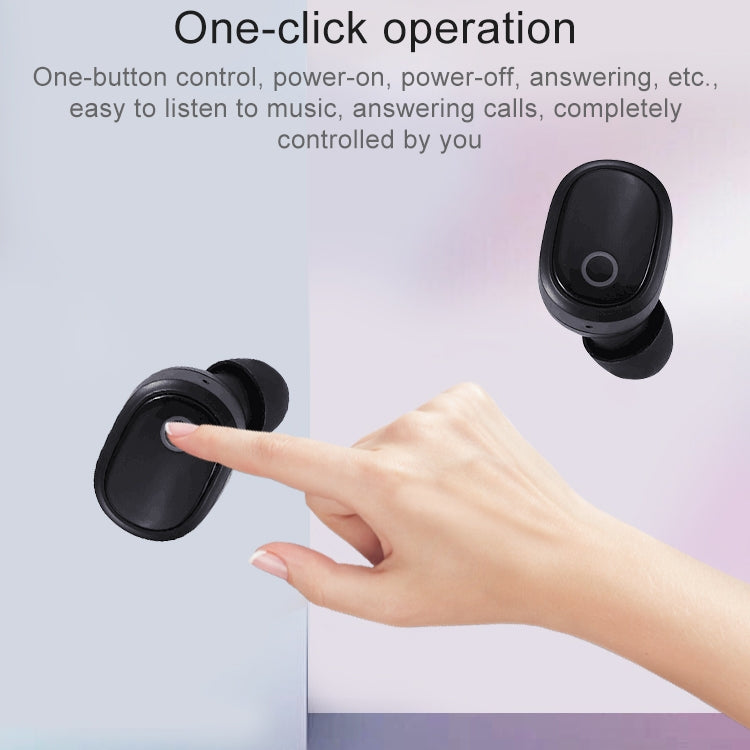 DT-6 IPX Waterproof Bluetooth 5.0 Wireless Bluetooth Earphone with 400mAh Magnetic Charging Box, Support Call(Blue)