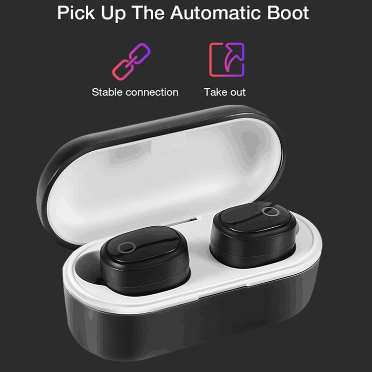 DT-6 IPX Waterproof Bluetooth 5.0 Wireless Bluetooth Earphone with 400mAh Magnetic Charging Box, Support Call(Blue)