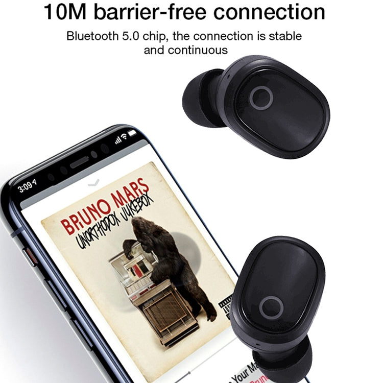 DT-6 IPX Waterproof Bluetooth 5.0 Wireless Bluetooth Earphone with 400mAh Magnetic Charging Box, Support Call(Red)