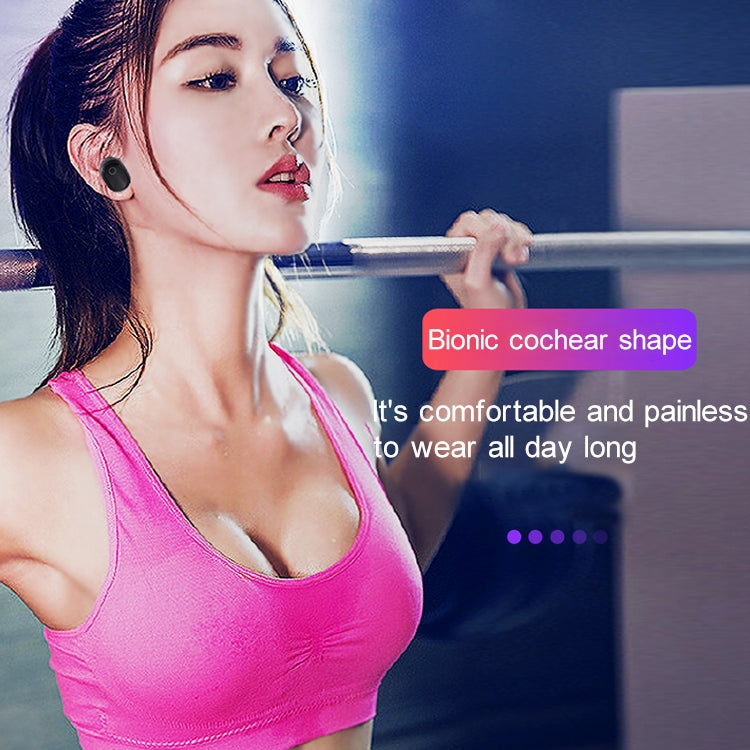 DT-6 IPX Waterproof Bluetooth 5.0 Wireless Bluetooth Earphone with 400mAh Magnetic Charging Box, Support Call(Red)