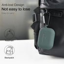For AirPods Pro 3 in 1 Silicone Earphone Protective Case + Hook + Anti-lost Rope Set(Blue)