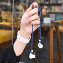 For AirPods Pro 5 in 1 Silicone Earphone Protective Case + Earphone Bag + Earphones Buckle + Hook + Anti-lost Rope Set(White)