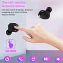 DT-15 Wireless Two Ear Bluetooth Headset Supports Touch & Smart Magnetic Charging & Power On Automatic Pairing (Red)