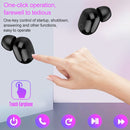 DT-17 Wireless Two Ear Bluetooth Headset Supports Touch & Smart Magnetic Charging & Power On Automatic Pairing (Black)