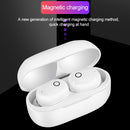 DT-17 Wireless Two Ear Bluetooth Headset Supports Touch & Smart Magnetic Charging & Power On Automatic Pairing(Blue)