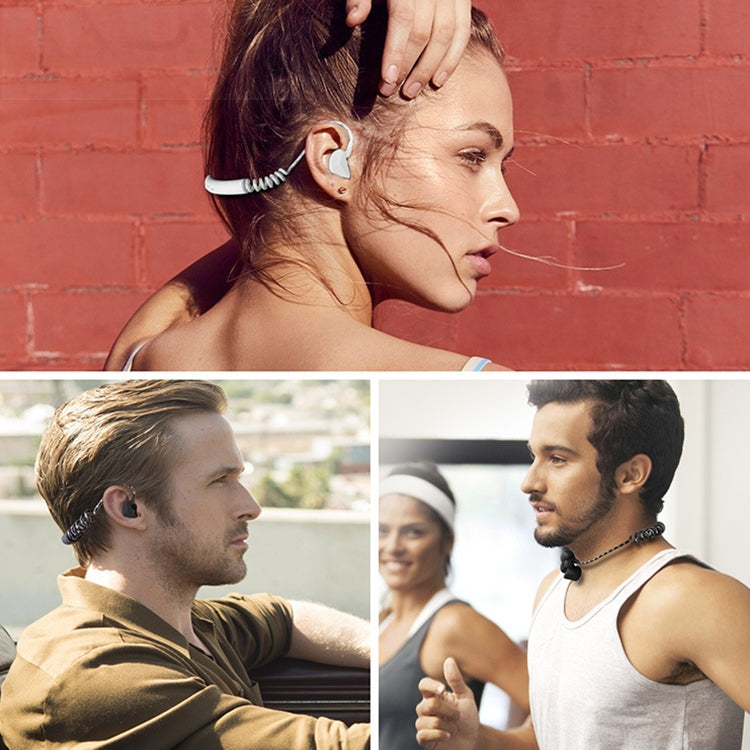 M12 In-ear Retractable Wireless Sports Bluetooth Headset for Apple Headset(Black)