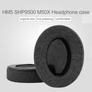 1 Pair Oval Leather Beveled Headphone Protective Case for Brainwavz HM5 / Philip SHP9500(Red)