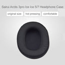 1 Pair Leather Sponge Protective Case for Steelseries Arctis 3 Pro / Ice 5 / Ice 7 Headphone(Black Leather)
