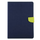 GOOSPERY FANCY DIARY for iPad Air 2 Cross Texture Leather Case with Card Slot & Holder & Wallet(Navy Blue)