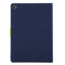 GOOSPERY FANCY DIARY for iPad Air 2 Cross Texture Leather Case with Card Slot & Holder & Wallet(Navy Blue)