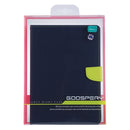 GOOSPERY FANCY DIARY for iPad Air 2 Cross Texture Leather Case with Card Slot & Holder & Wallet(Navy Blue)