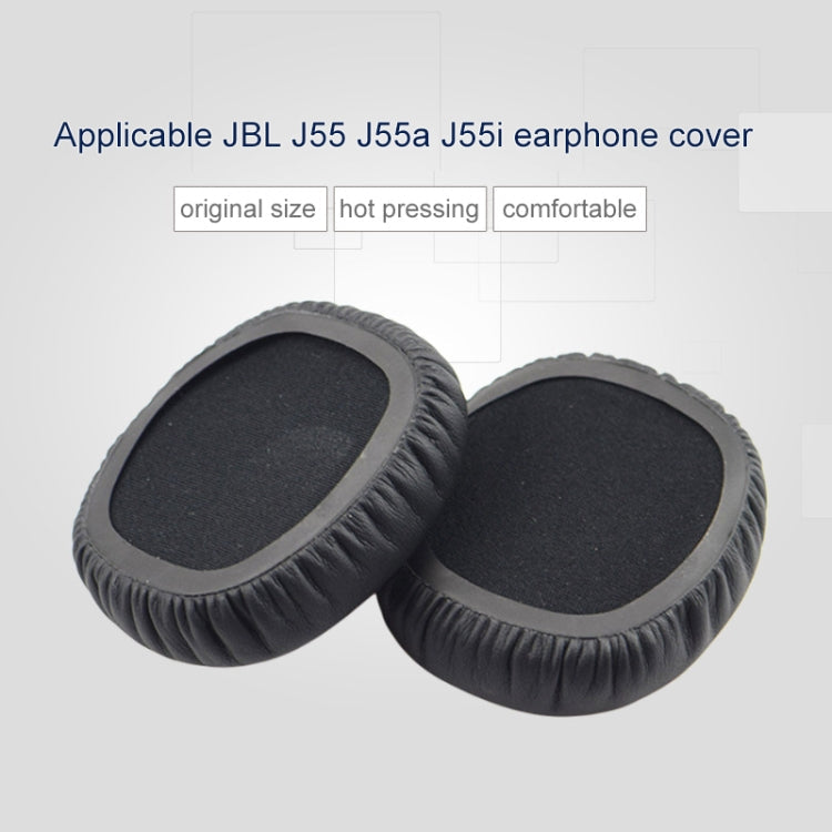 For JBL J55 / J55a / J55i Headphones Imitation Leather + Foam Soft Earphone Protective Cover Earmuffs, One Pair(Black)