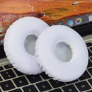 For JBL Synchros S400BT Headphones Imitation Leather + Memory Foam Soft Earphone Protective Cover Earmuffs, One Pair(White)