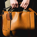 Colour-matching Flip-over Leather Earphones Shockproof Protective Case for Apple AirPods 1 / 2(Blue)