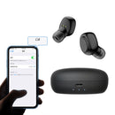 YH-03 TWS V5.0 Wireless Stereo Bluetooth Headset with Charging Case, Support Voice Assistant(Black)