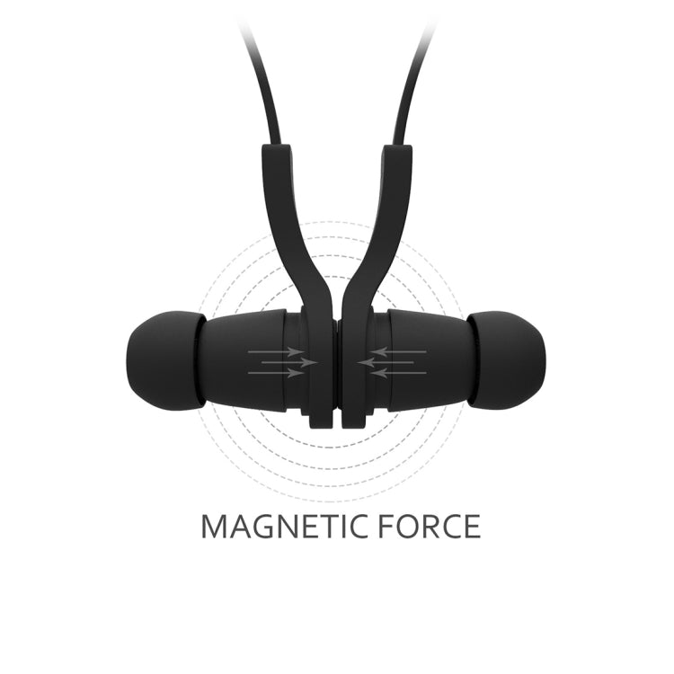 BT-H06 Sports Style Magnetic Wireless Bluetooth In-Ear Headphones V4.1(Black)