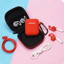 7 PCS Wireless Earphones Shockproof Silicone Protective Case for Apple AirPods 1 / 2(Black White)