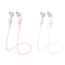 7 PCS Wireless Earphones Shockproof Silicone Protective Case for Apple AirPods 1 / 2(Pink + White)