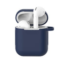 7 PCS Wireless Earphones Shockproof Silicone Protective Case for Apple AirPods 1 / 2(White Blue)